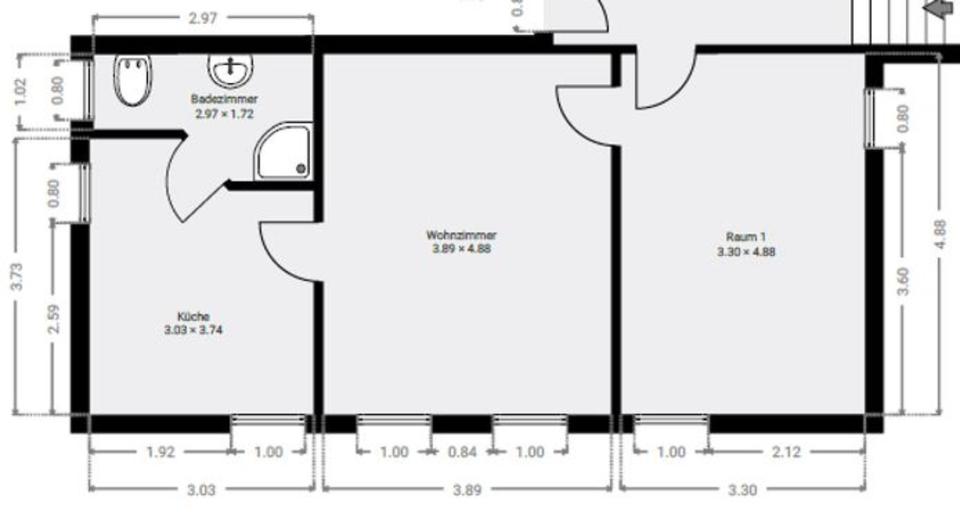 Dachgeschoßwohnung Eibenstock - 2 Zimmer, 44 m&sup2;, 370&euro; | Angebot:25398136