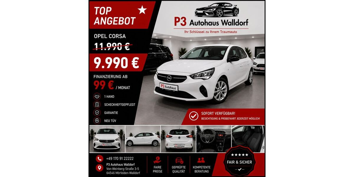 Opel Corsa 118.176 km 9.990 &euro; Mörfelden-Walldorf 64546