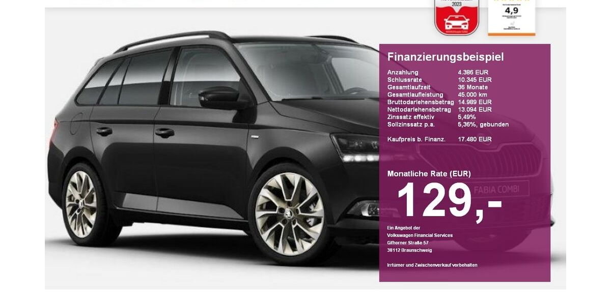 Skoda Fabia 28.300 km 17.480 &euro; Albbruck 79774