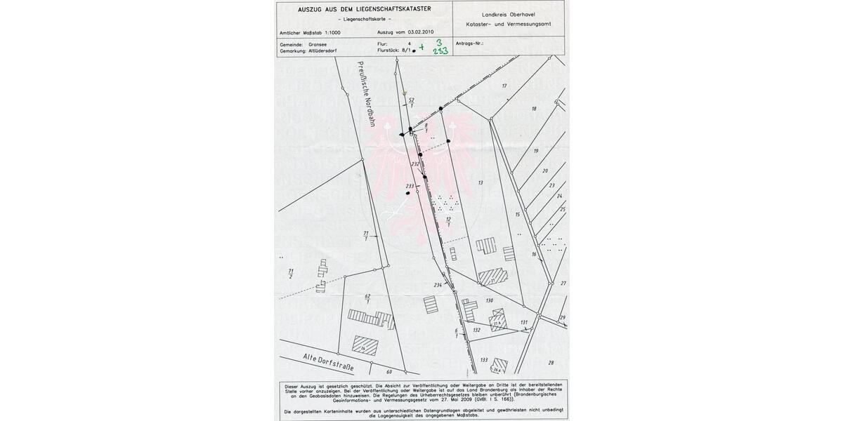 Grundstück Löwenberger Land - 3.000&euro; | Angebot:24458813