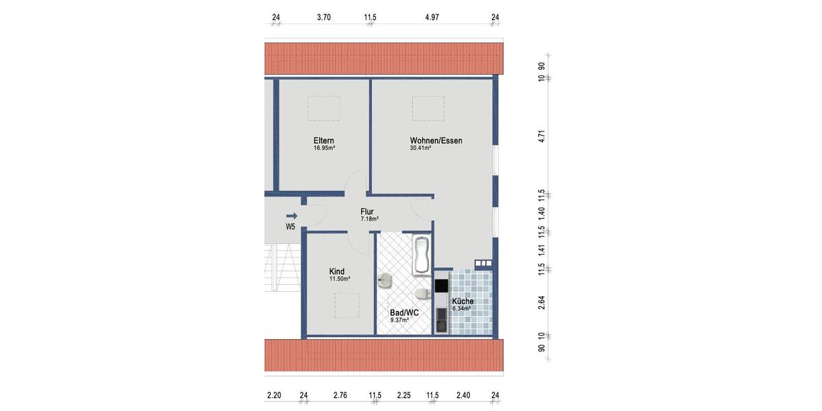 Dachgeschoßwohnung Speyer - 3 Zimmer, 61 m&sup2;, 900&euro; | Angebot:25982038
