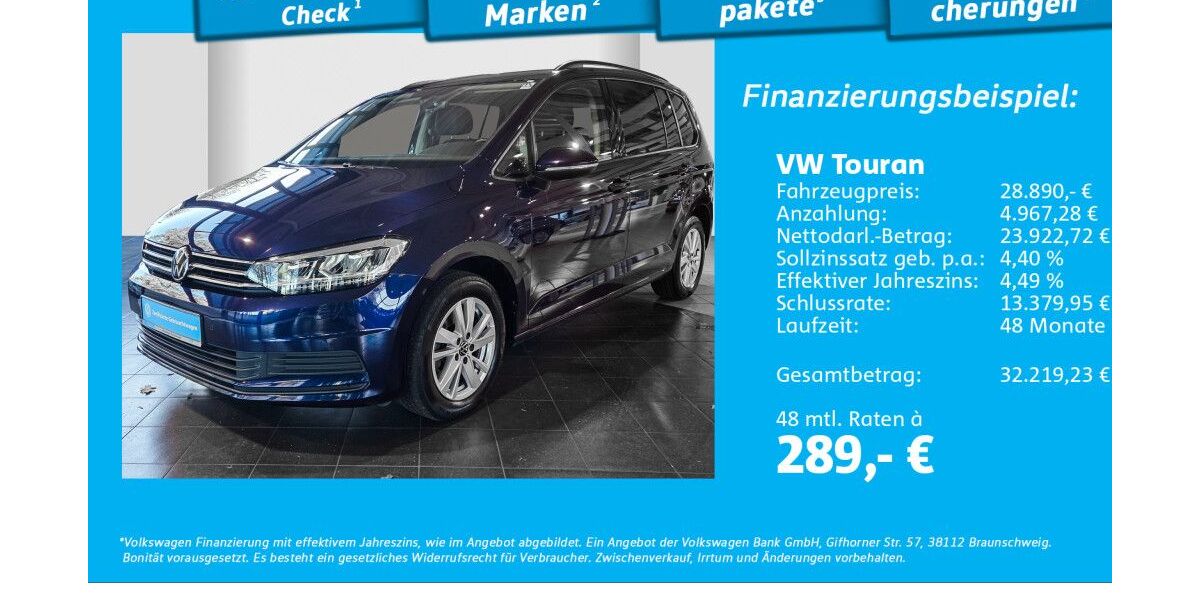 VW Touran 62.152 km 26.690 &euro; Glinde 21509