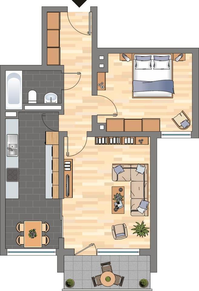 2-Zimmer-Wohnung in Bellheim zimmer