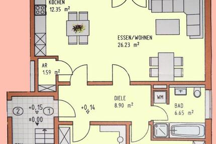 Wohnung Lahr (Schwarzwald) - 3 Zimmer, 85 m&sup2;, 1.050&euro; | Angebot:26321269