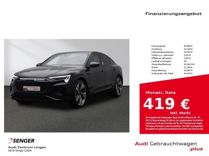 Audi Q8 e-tron 19.492 km 62.880 € Lingen 49809