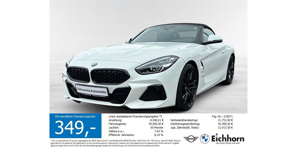 BMW Z4 35.500 km 38.496 &euro; Miltenberg 63897