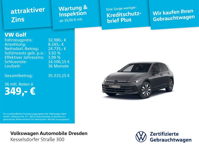 VW Golf 13.338 km 32.980 € Dresden 01169