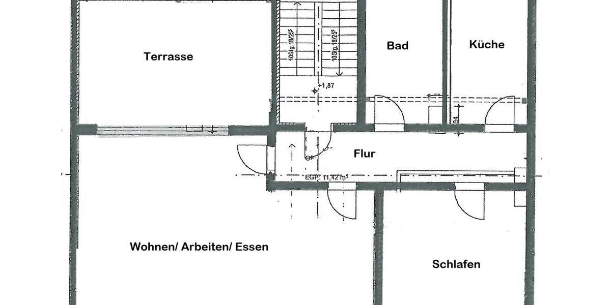 Dachgeschoßwohnung Halle (Saale) Am Wasserturm/Thaerviertel - 2 Zimmer, 120 m&sup2;, 1.020&euro; | Angebot:26552133