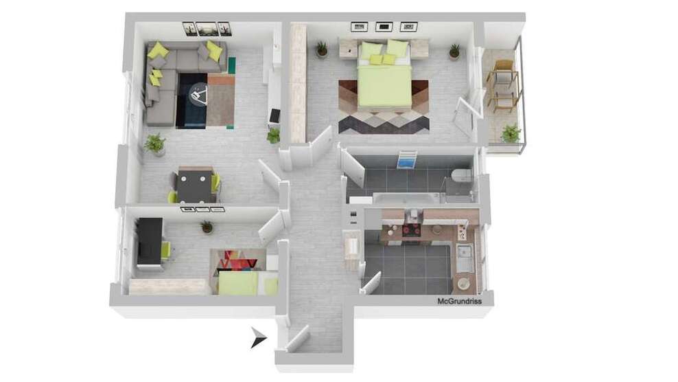 Wohnung zum Mieten in Frankfurt am Main 895 € 70 m²