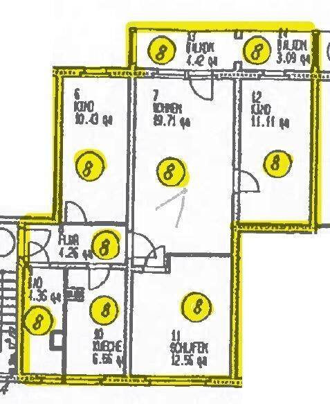 Etagenwohnung Chemnitz Sonnenberg - 4 Zimmer, 72 m&sup2;, 385&euro; | Angebot:26797586