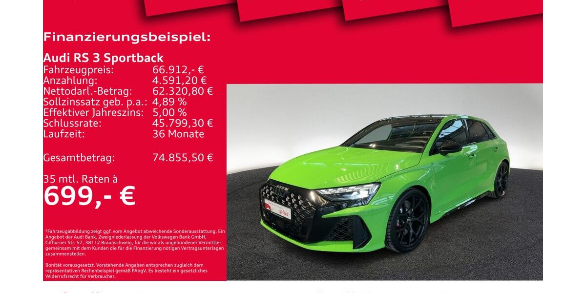 Audi RS3 9.999 km 72.490 &euro; Hannover 30179