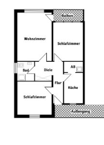 Schick Wohnen im Bonner Norden - 3 Zimmer Wohnung mit Balkon und Weitblick - 3- Bonn Bad Godesberg | Angebot:26498781