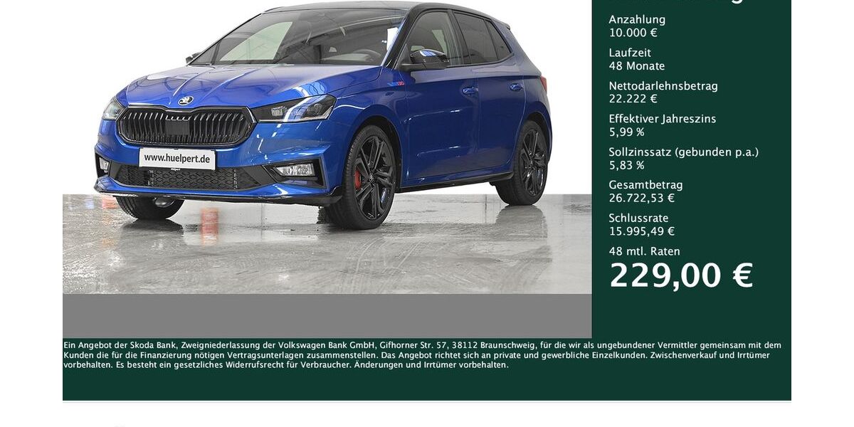 Skoda Fabia 4.900 km 32.222 &euro; Dortmund 44309