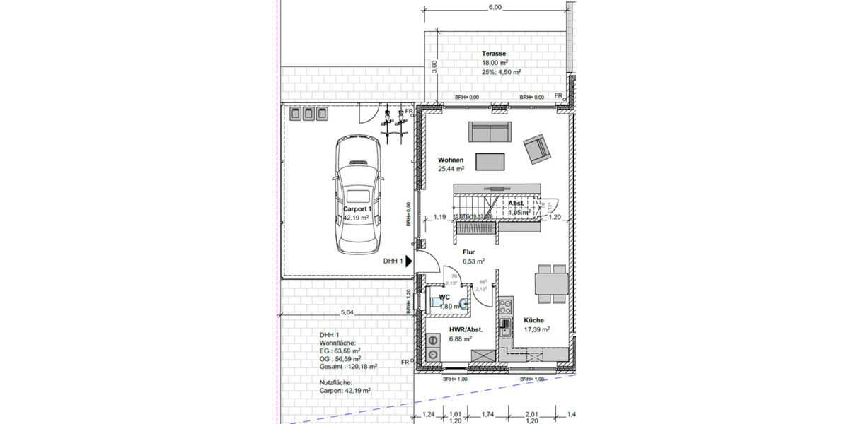 Warmvermietung! Neubau Doppelhaushälfte zur Miete; Fürstenau 4 zimmer