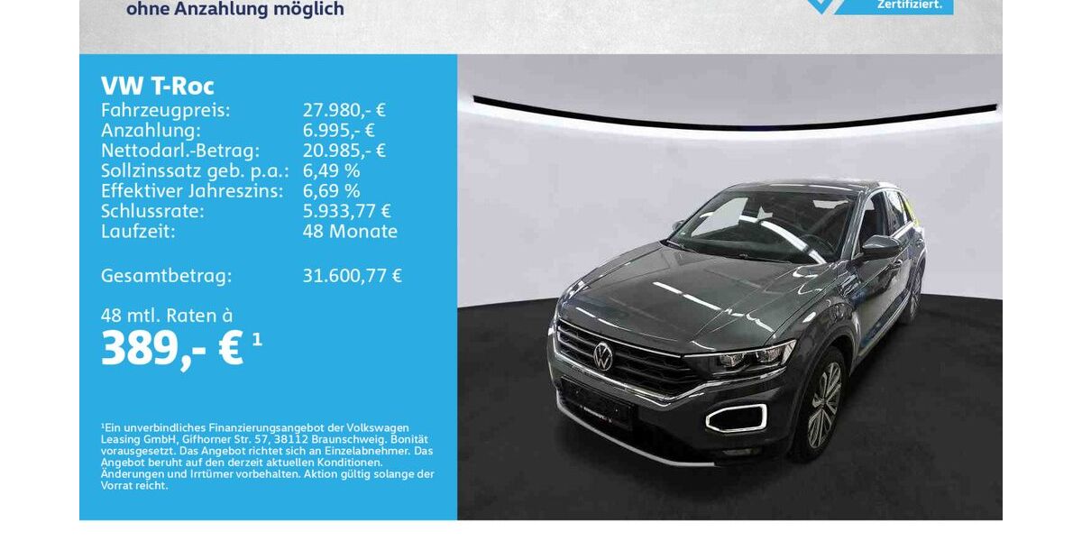 VW T-Roc 40.500 km 27.980 &euro; Kitzingen 97318