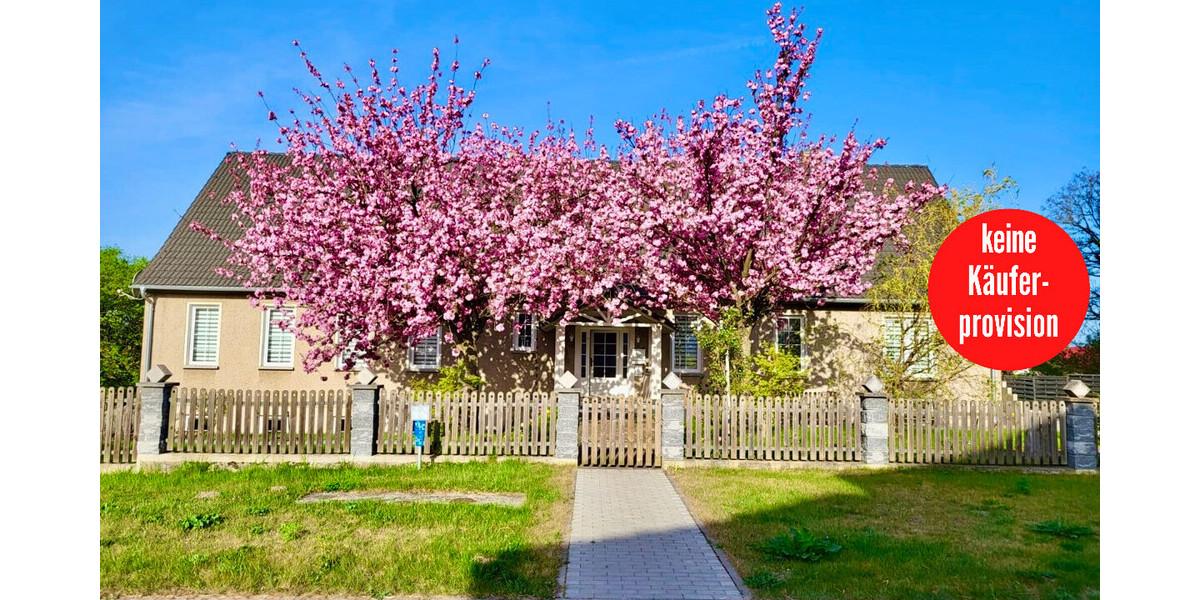HORN IMMOBILIEN + großzügiges und elegantes Einfamilienhaus mit Einliegerwohnung und Garage in Gartz 8 zimmer