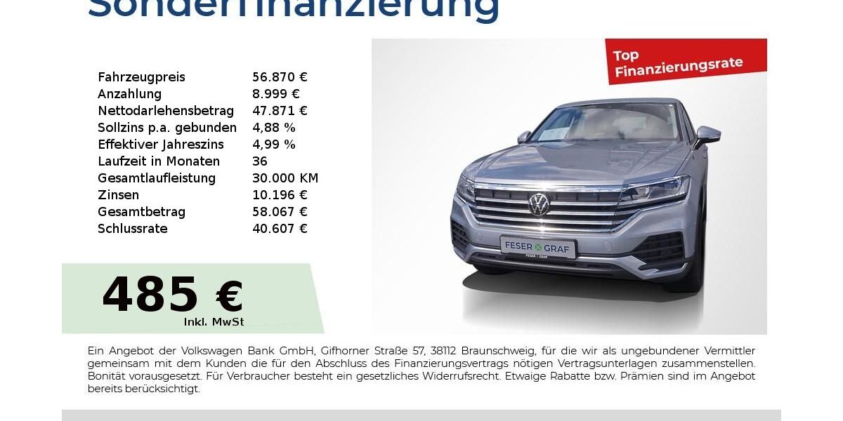 VW Touareg 18.660 km 51.990 &euro; Fürth 90763