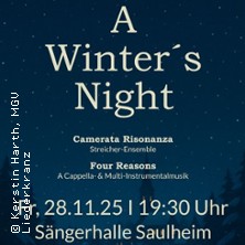 A Winter´s Night 28.11.2025 Sängerhalle Saulheim