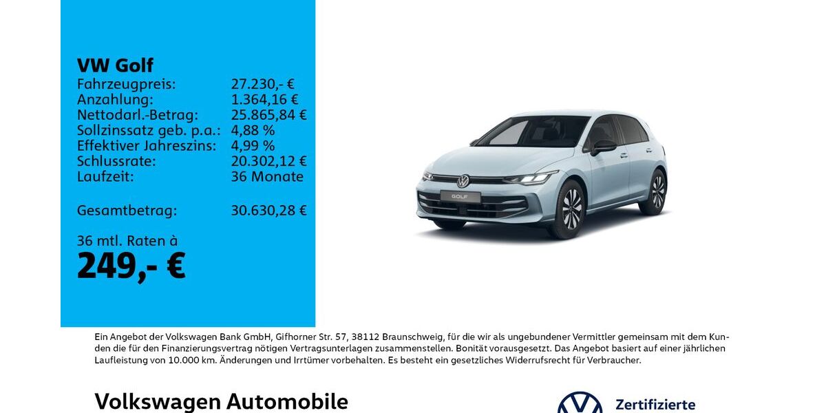 VW Golf 11.000 km 27.230 &euro; Leipzig 04178