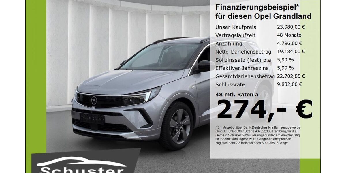 Opel Grandland (X) 34.934 km 22.480 &euro; Ruhstorf 94099