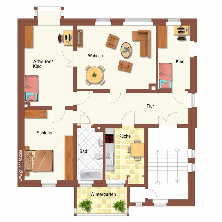 4- Zimmer Wohnung im 1.OG 4 zimmer