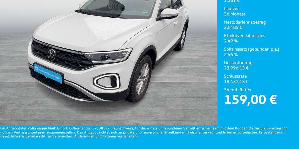 VW T-Roc 6.666 km 23.766 € Dortmund 44141