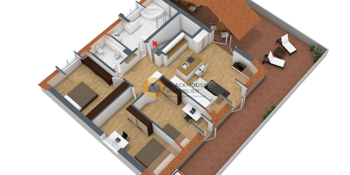 Rooftop-Penthouse mit 2 Garagen- und 2 Aussenstellplätzen - Einfamilienhaus Wettstetten | Angebot:26652679