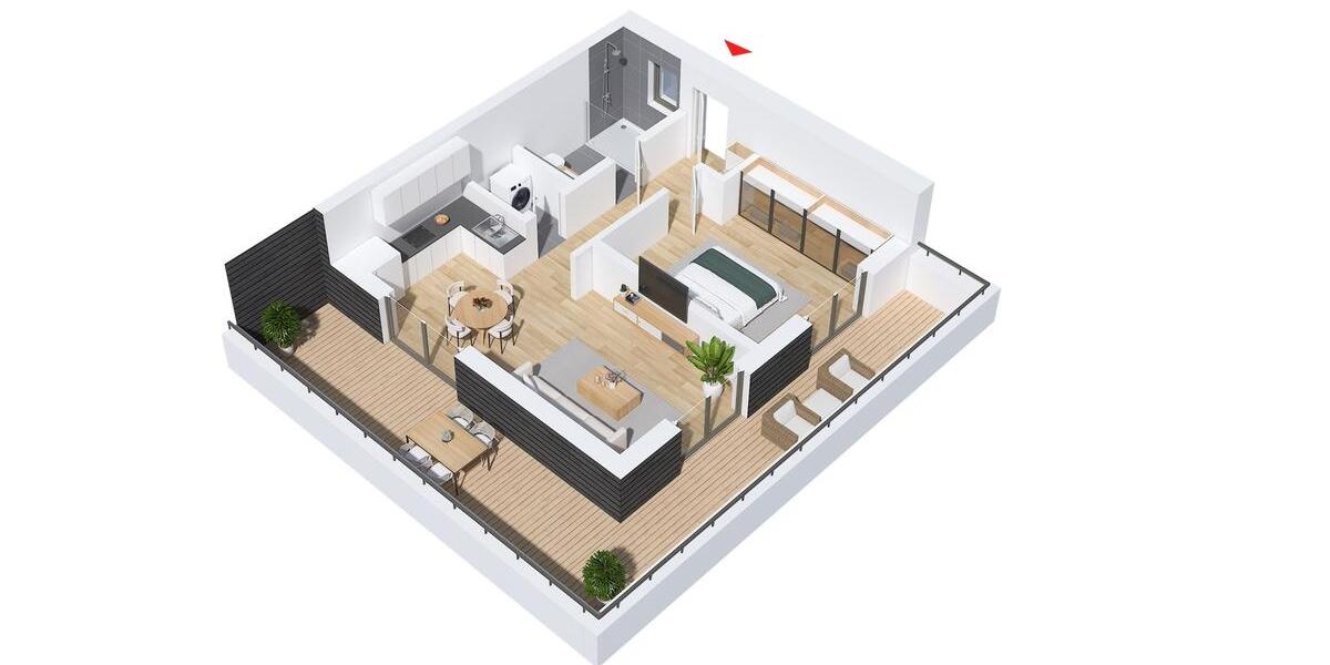 Etagenwohnung Aiterhofen - 2 Zimmer, 71 m&sup2;, 815&euro; | Angebot:25887612