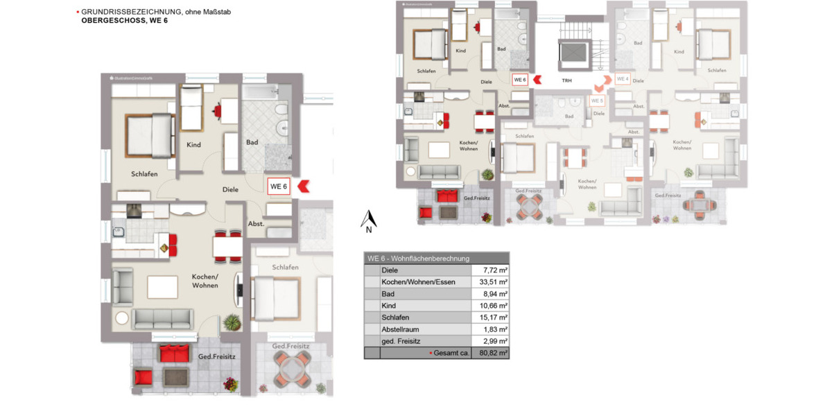 Etagenwohnung Schloß Holte-Stukenbrock Schloß Holte - 2 Zimmer, 57 m&sup2;, 244.600&euro; | Angebot:24767681