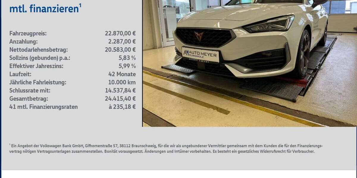 Cupra Leon 61.499 km 22.870 &euro; Ochsenfurt 97199