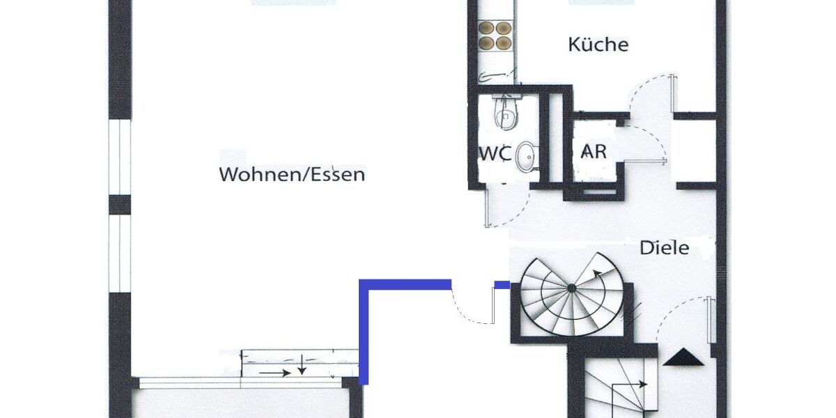 Helle Maisonette mit 3 oder 4 Räumen - Maisonettenwohnung Essen Bredeney | Angebot:25416623