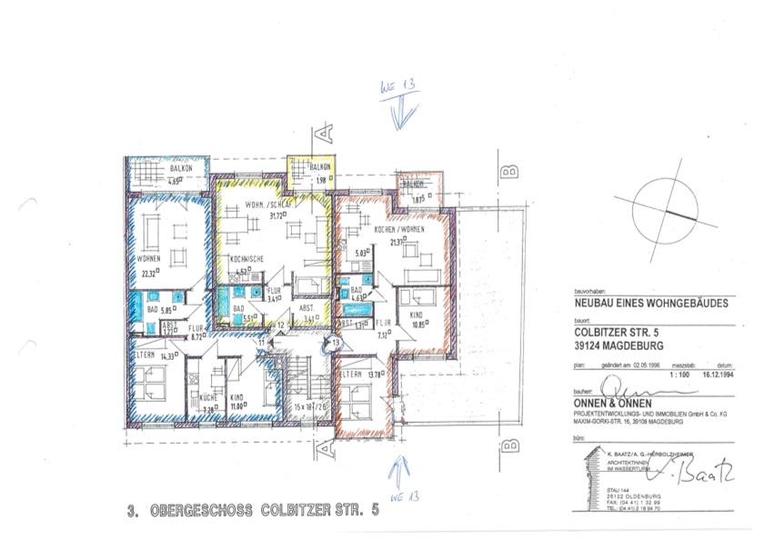 Dachgeschoßwohnung Magdeburg Neue Neustadt - 3 Zimmer, 64 m&sup2;, 149.900&euro; | Angebot:26550984