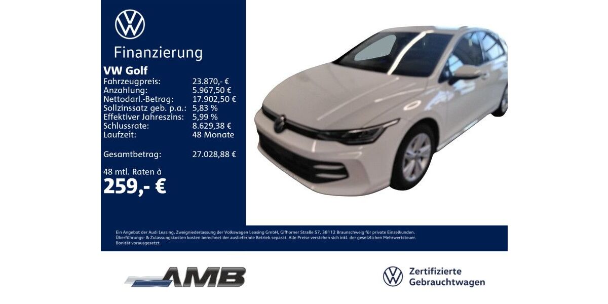 VW Golf 7.390 km 23.870 &euro; Borna 04552