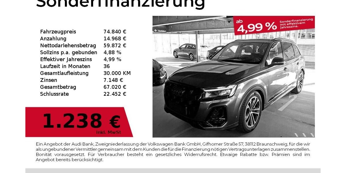 Audi Q7 11.480 km 74.840 &euro; Nürnberg 90441
