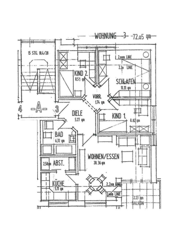 Wohnung zum Mieten in Wiefelstede 600 € 71.67 m²