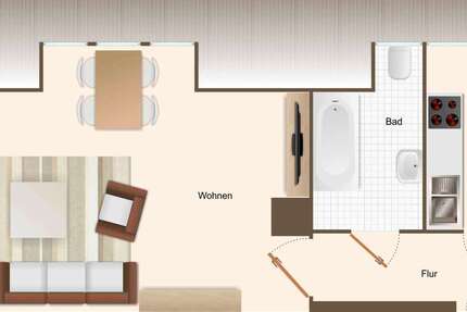 Wohnung zum Kaufen in Groitzsch 38.000 € 30 m² 1 zimmer
