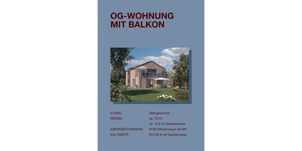 Etagenwohnung Bad Bentheim - 3 Zimmer, 73 m&sup2;, 1.042&euro; | Angebot:26349321