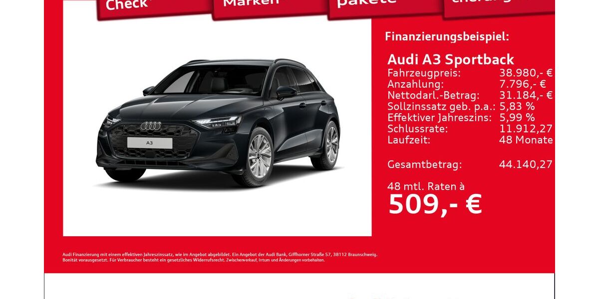 Audi A3 9.769 km 38.980 &euro; Hamburg 22419