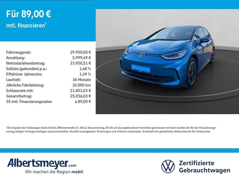 VW ID.3 19.859 km 29.950 € Nordhausen 99734