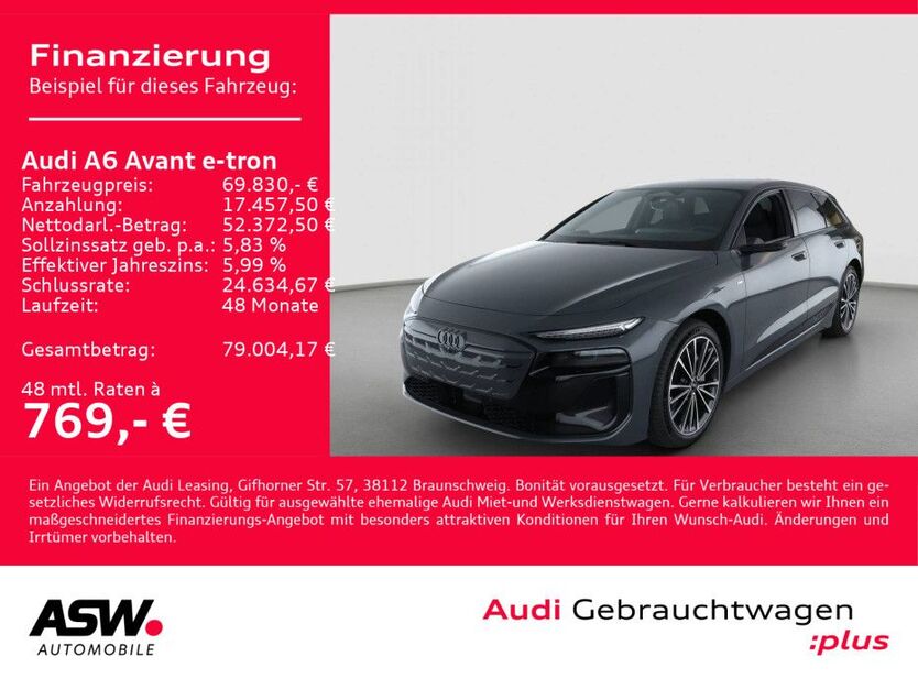 Audi A6 e-tron 4.200 km 69.830 € Heilbronn 74074