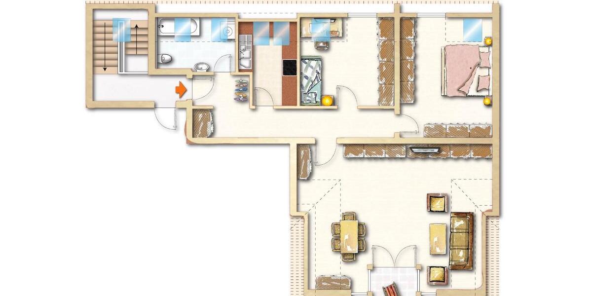 Dachgeschoßwohnung Leegebruch - 3 Zimmer, 94 m&sup2;, 1.100&euro; | Angebot:26647996