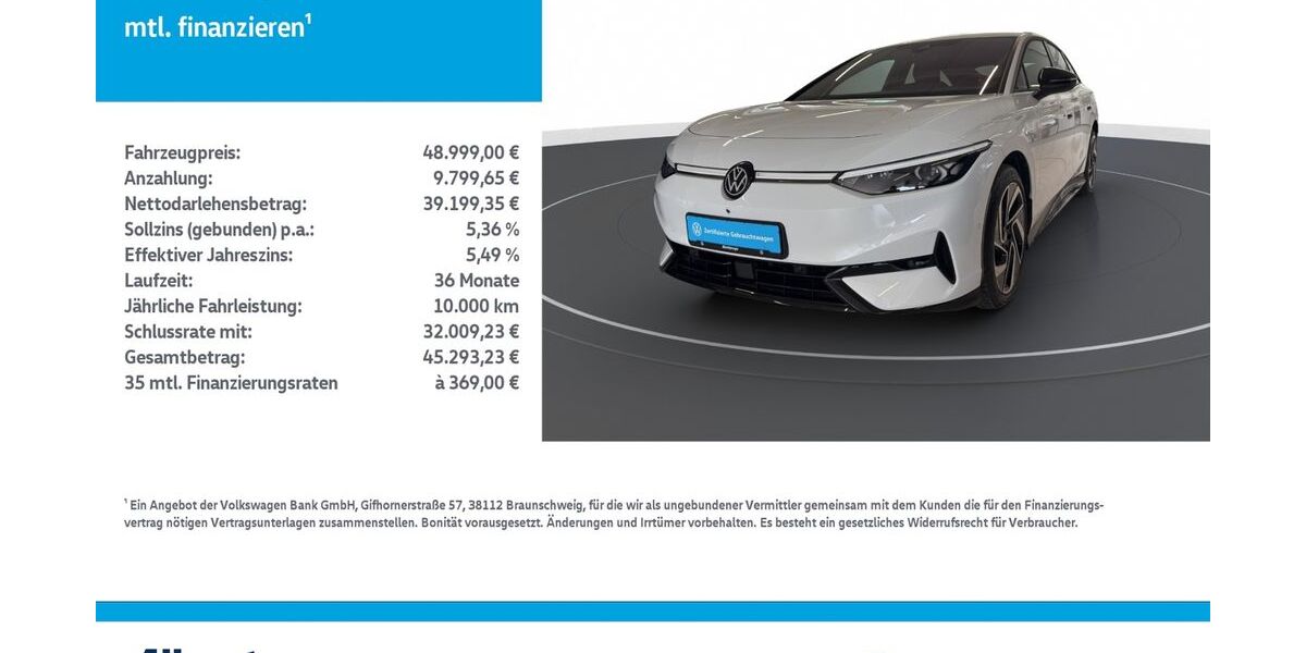 VW ID.7 25.253 km 48.999 &euro; Nordhausen 99734