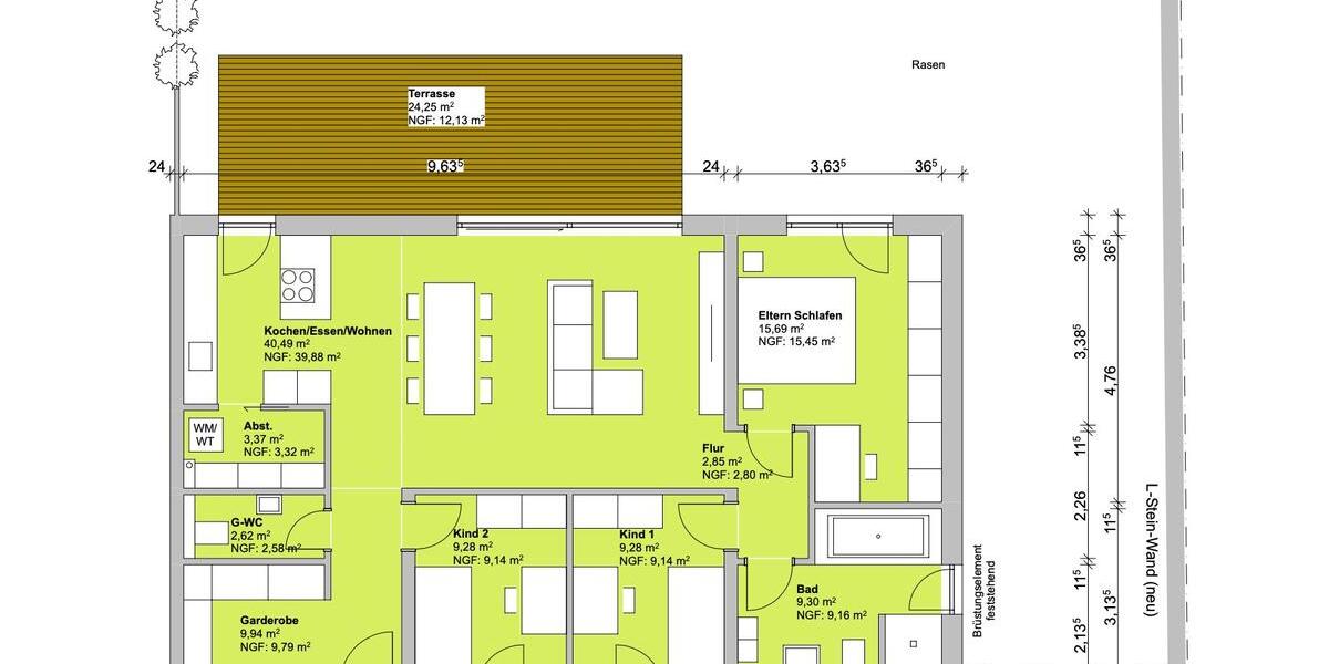Erdgeschoßwohnung Höhr-Grenzhausen Grenzhausen - 4 Zimmer, 113 m&sup2;, 405.000&euro; | Angebot:26999019