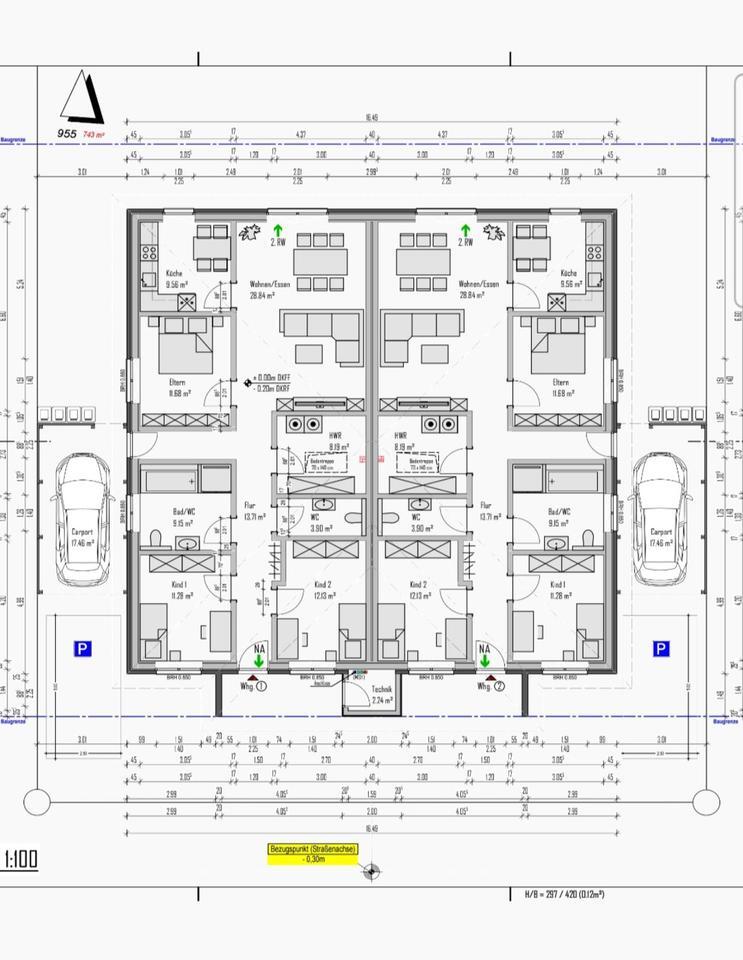 Erstbezug* Doppelhaushälfte mit Carport und überdachter Terrasse