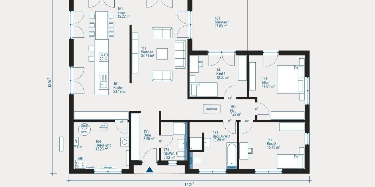 Ebenerdiges Wohlfühl-Bungalow in Gedern: Ihr neues Zuhause individuell geplant - Bungalow Gedern | Angebot:27346891