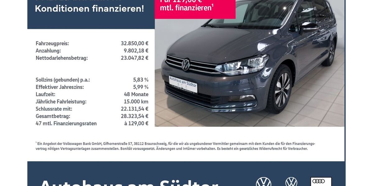 VW Touran 30.891 km 32.850 &euro; Rietberg 33397