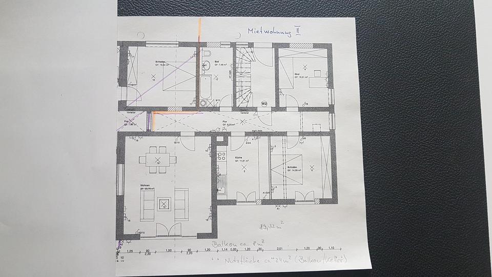 Etagenwohnung Geretsried - 3 Zimmer, 96 m&sup2;, 1.530&euro; | Angebot:26214250