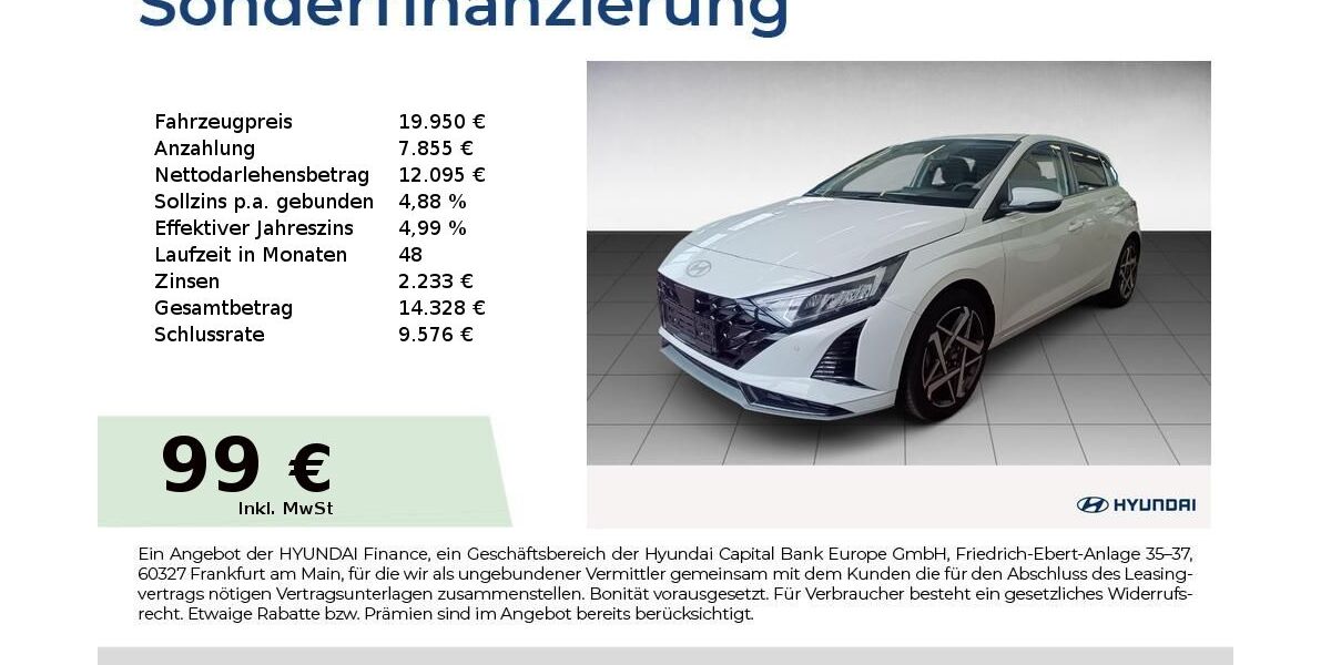 Hyundai i20 12.868 km 19.950 &euro; Fürth 90763