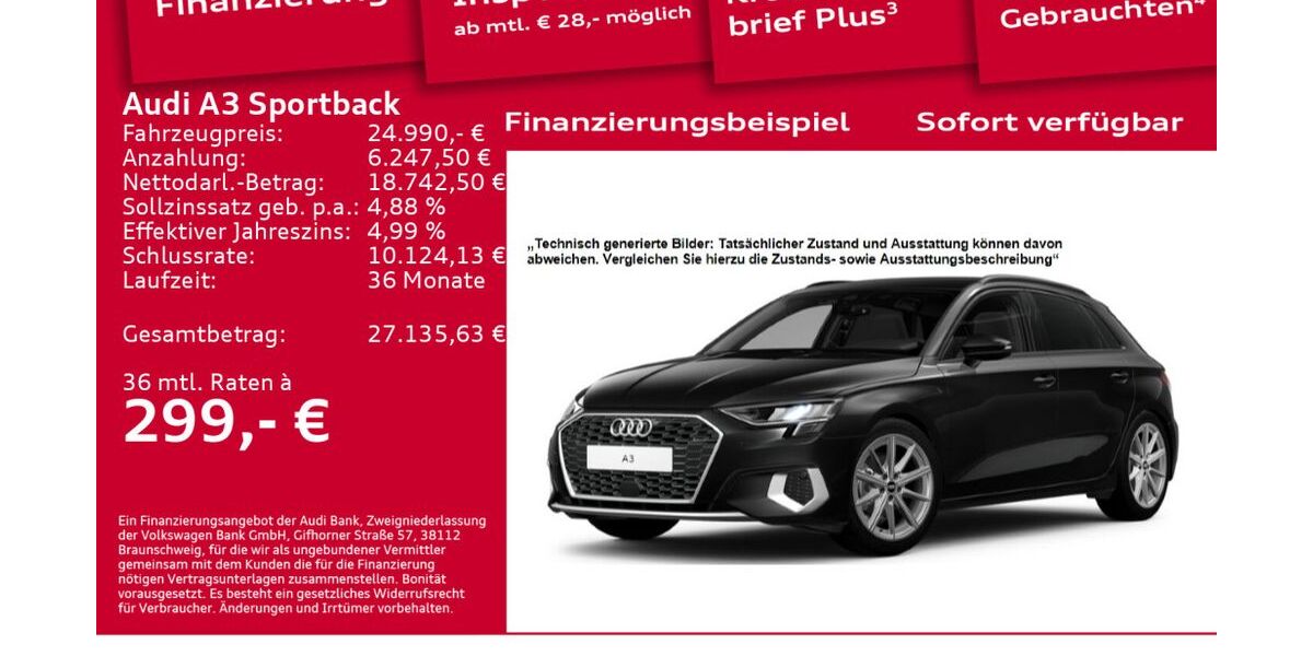 Audi A3 31.300 km 24.990 &euro; Berlin 12489