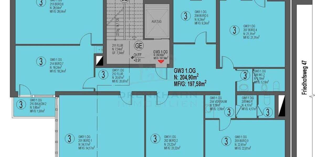 Gewerbeobjekt Rostock Kröpeliner Tor-Vorstadt - 6 Zimmer, 204 m&sup2;, 622.000&euro; | Angebot:22901765